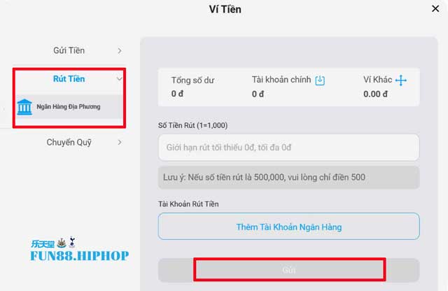 Xác nhận rút tiền Fun88